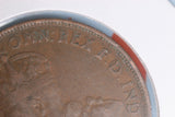 1927 - Australian Penny - Diecrack 70% of Obverse - VG / Verdigris