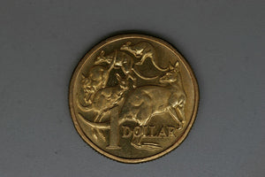 1984 - Australia 1 Dollar Coin - Mob of Roos - aUNC / Toned