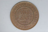 1928 - Australian Penny - Open '2' '8' & 'O' - EF / Cleaned / Verdigris