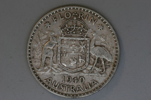 1940 - Australia Florin - F - .925 Silver