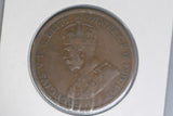 1924 - L - Australian Penny - Heavy Diecracks 'GEORG' & 'TRALIA' - F