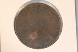 1860 - British Penny - Poor - Toothed Obverse and Reverse