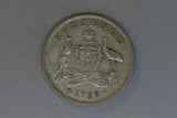 1959 - Australia Sixpence - VG - 50% Silver