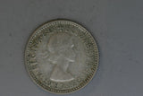 1956 - Australia Sixpence - VG - 50% Silver