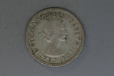 1956 - Australia Sixpence - VG - 50% Silver