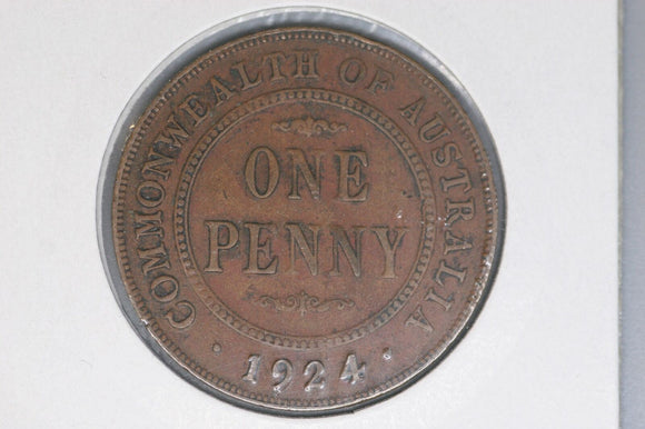 1924 - I - Australian Penny - Indian Obverse - gVG