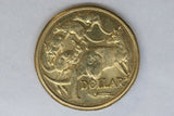 1985 - Australian 1 Dollar Coin - $1 - Mob of Roos - aUNC