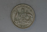 1951 - M - Australia Sixpence - VG - 50% Silver