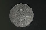 1975 Australian 50 Cent Coin - Coat of Arms - gVF