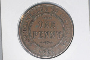 1926 - Australian Penny - gVF / Spots of Verdigris