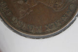 1924 - L - Australia Penny - Diecrack 'REX FD' & Dot at Nose (R7) - aVF / Grotty