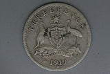 1919 - Australia Threepence - G+ - .925 Silver