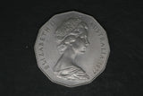 1977 Australian 50 Cent Coin -Silver Jubilee - aUNC