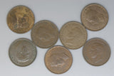 Farthing * 7 - UK - Great Britain - KGVI - 1937, '38, '42, '47 * 2, '48, '50