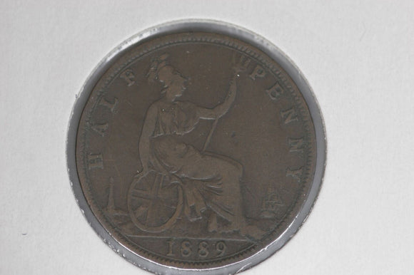 1889 - Half Penny - UK - Great Britain - aVF