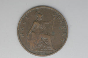 1895 - Half Penny - UK - Great Britain - gF