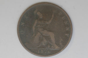 1876 - Penny - UK - Great Britain - VG