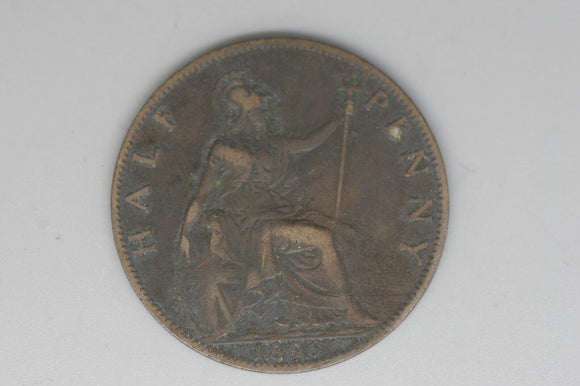 1896 - Half Penny - UK - Great Britain - aVF