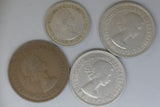 UK - Great Britain - QEII - Penny, Sixpence, Shilling * 2 - F to aVF