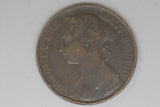 1882 - H - Penny - UK - Great Britain - gVF / Rim Bumps