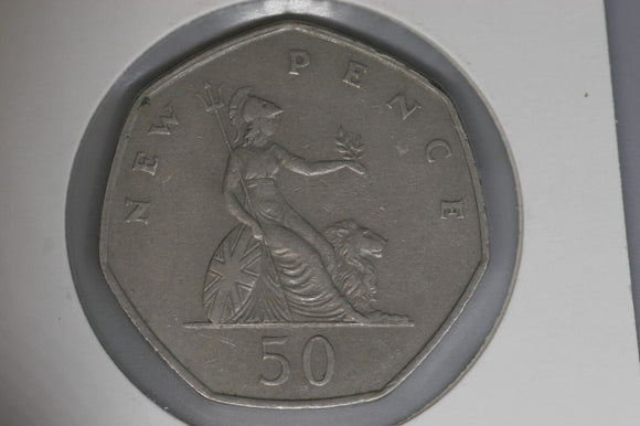 1969 - UK - Great Britain - Fifty Pence Coin - F