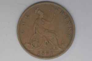 1891 - Penny - UK - Great Britain - F