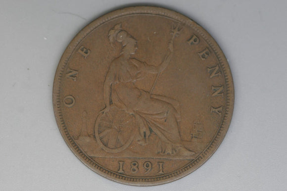 1891 - Penny - UK - Great Britain - F