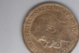 1921 - Farthing - UK - Great Britain - Diecrack Rim thru Bust, Natural Lustre