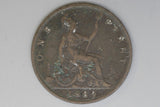 1889 - Penny - UK - Great Britain - gF / Corrosion