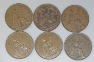 UK - Penny - UK Great Britain - KGVI - 1937, '38, '39, '40, '44, '46 - aVF to EF