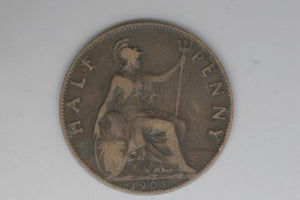 1905 - Half Penny - UK - Great Britain - gF