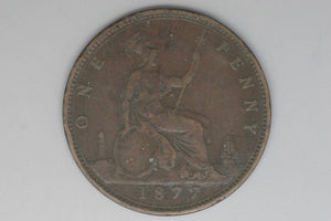 1877 - Penny - UK - Great Britain - gF / Problem