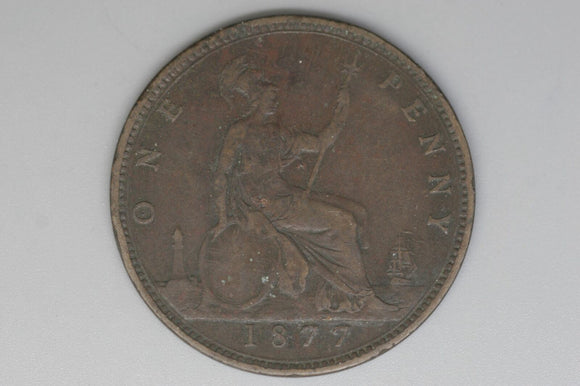 1877 - Penny - UK - Great Britain - gF / Problem