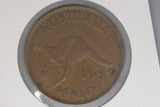 1952 - B63A - Australia Penny - Pointed Serif - VG