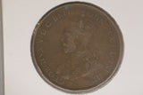 1922 - I - Australia Penny - India Mint - F / Spot Verdigris