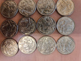 1984 - Australia - 1 Dollar Coins * 20 - Mob of Roos - EF