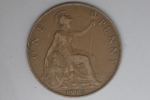 1910 - Penny - UK - Great Britain - aVF