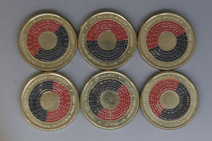 2021 - Australia - 2 Dollar Coins * 6 - Aboriginal Flag - EF / gEF - Bulk