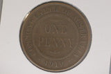 1919 - Australia Penny - No Dot - Diecracks thru Date & 'COMMON' - VG