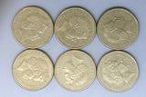 2001 - Australia - 1 Dollar Coins * 6 - Year of Volunteers - gVF - Bulk