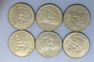 1996 - Australia - 1 Dollar Coins * 6 - Henry Parkes - EF - Bulk