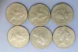 1996 - Australia - 1 Dollar Coins * 6 - Henry Parkes - EF - Bulk