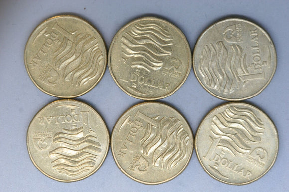 1993 - Australia - 1 Dollar Coins * 6 - Landcare - EF - Bulk