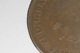 1949 - Australia Penny - Diecrack Rim thru 'D' - gF