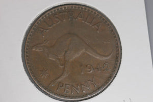 1942 - Y. - Australia Penny - Diecracks Rim thru Star & Rim thru Tail - gF