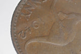 1942 - Y. - Australia Penny - Diecracks Rim thru Star & Rim thru Tail - gF