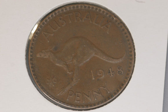 1948 - M - Australia Penny - Doubled Date (R5) & 'AUSTRALIA' (R6) - gVF