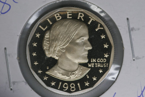 1981 - S - Dollar Coin - USA  - Susan B Anthony - Proof