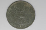 1875 - Penny - UK - Great Britain - aVF / Corrosion