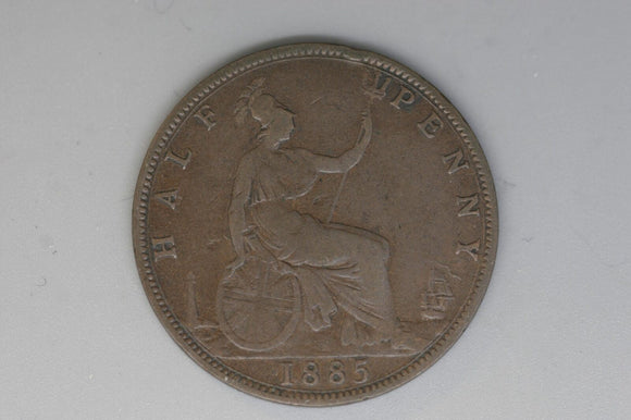 1885 - Half Penny - UK - Great Britain - aVF